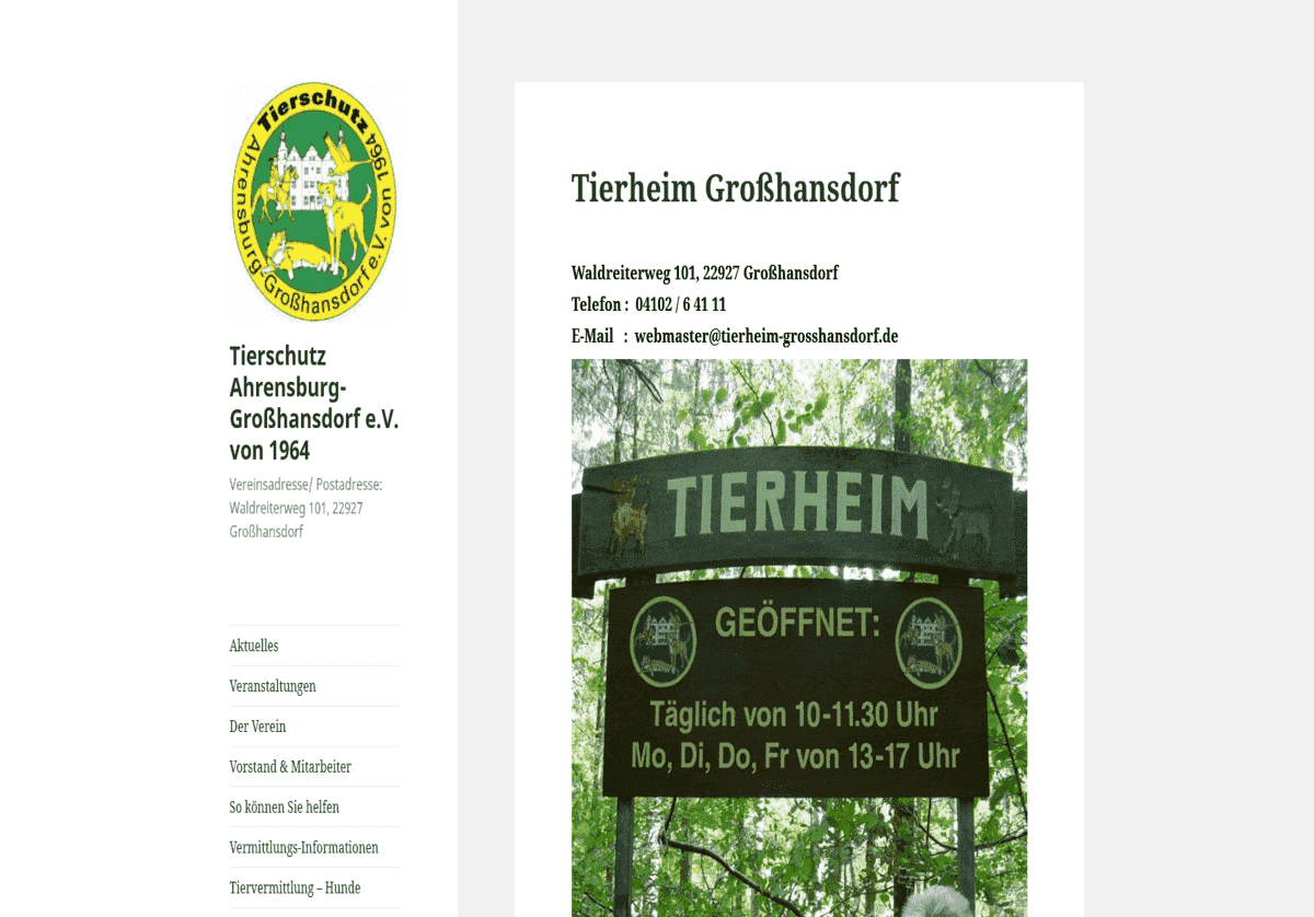 Tierheim Gro&szlig;hansdorf