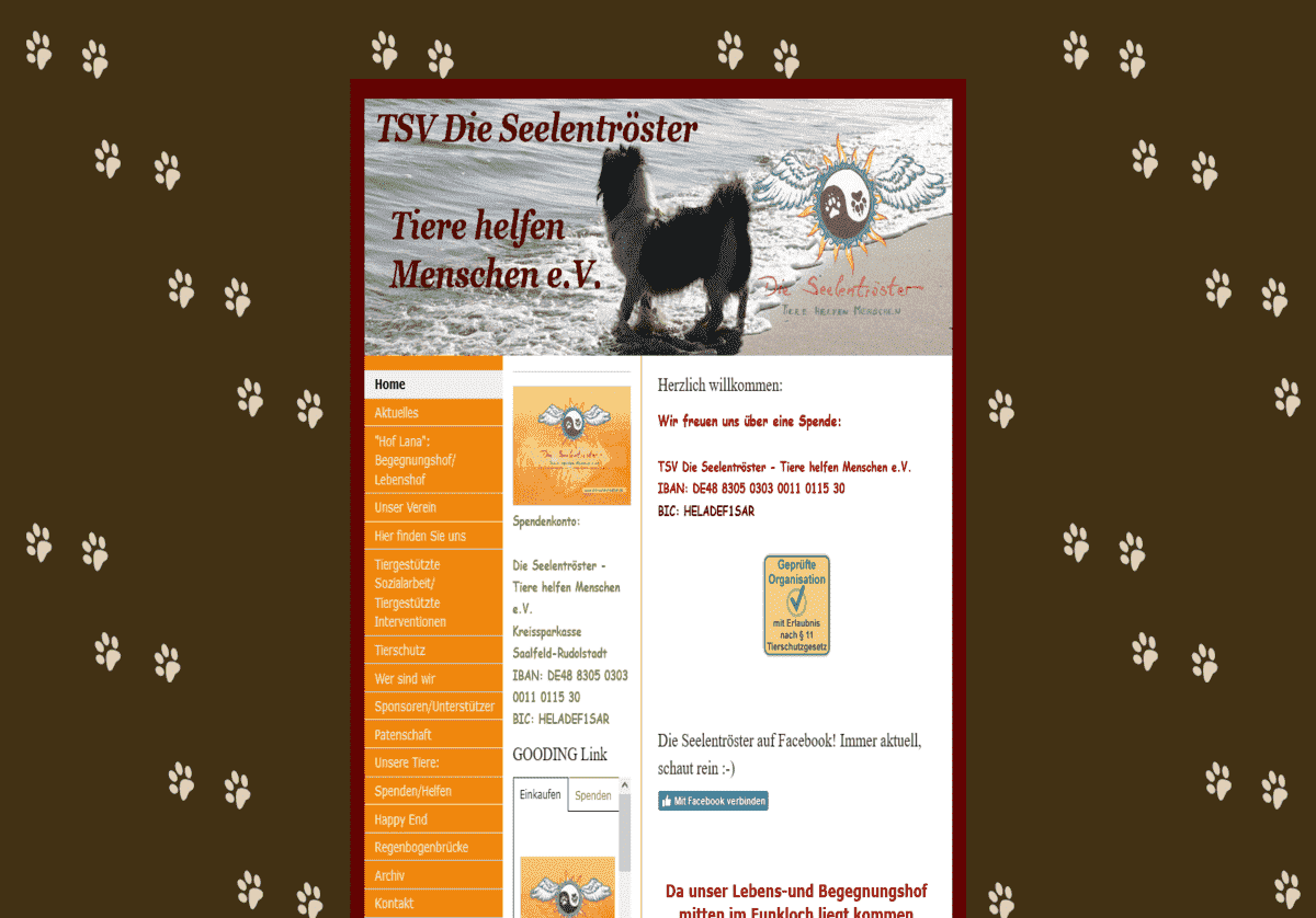 Tierschutzverein Die Seelentr&ouml;ster Tiere helfen Menschen e.V.