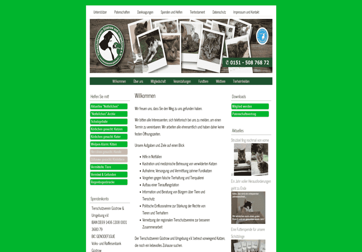 Tierschutzverein G&uuml;strow u. U. e.V.